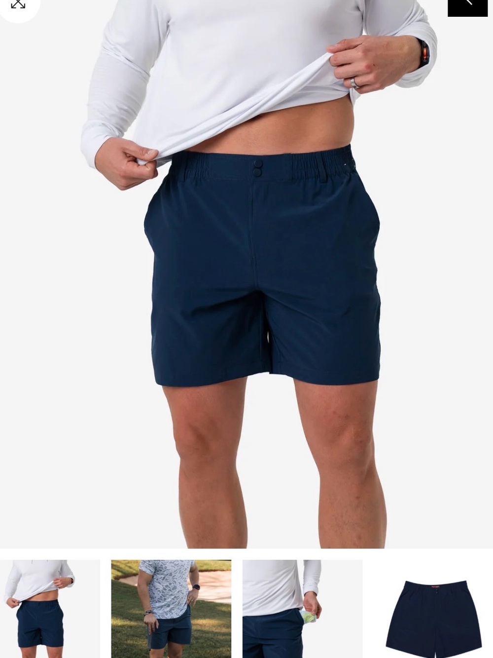 Burlebo Men's Navy Swim Shorts